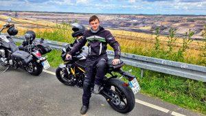 Fynntastisch Fynn auf seiner Z650S am Braunkohleabbau Garzweiler